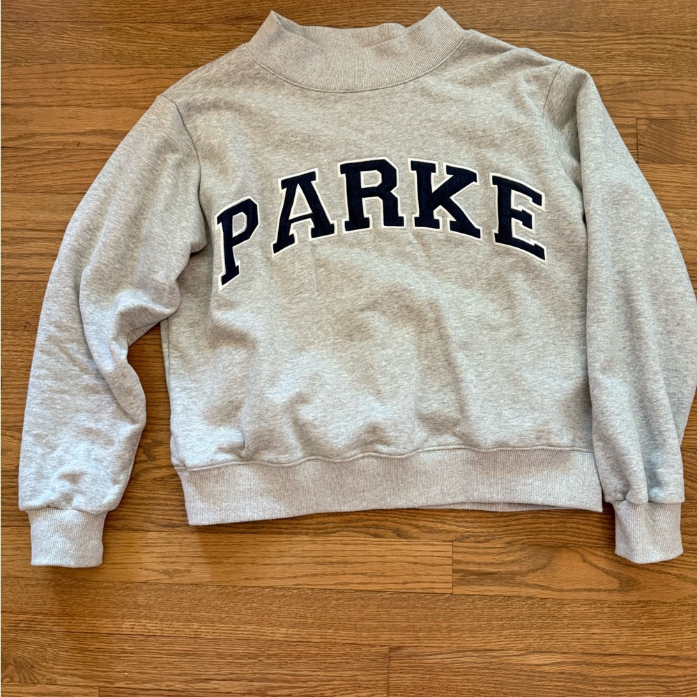 Parke Mock Neck Grey Sweatshirt Size Small / Medium EUC